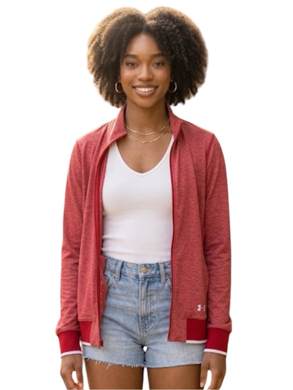 Under Armour All Season Full Zip Jacket Red Women's Size: SM/P/CH